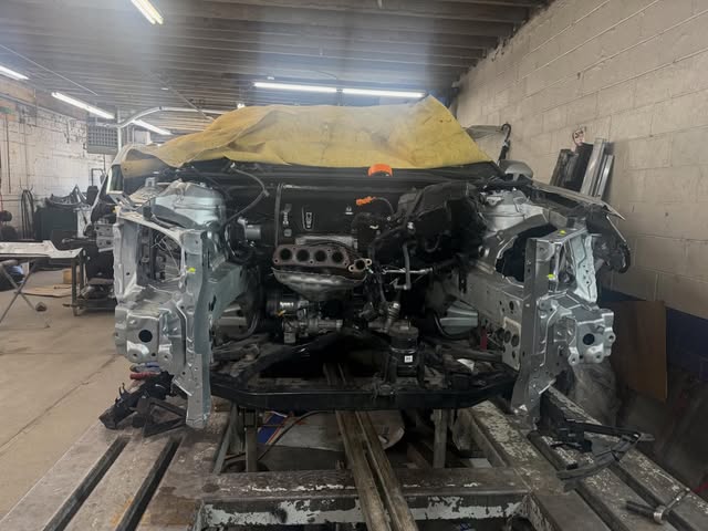 Car on the frame bench